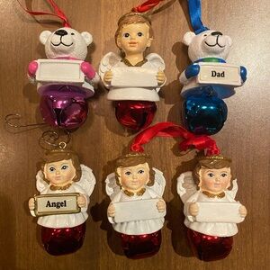 Vintage Lot of 6 Swibco/Misc Jingle Bell Ornaments